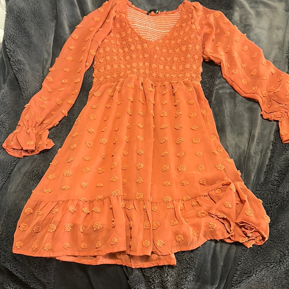 Burnt orange dress